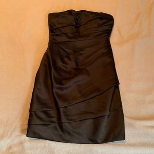 Strapless black dress